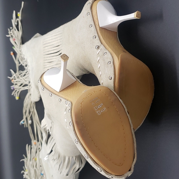 GIUSEPPE ZANOTTI BOOTS SIZE 39 COLOR WHITE SUEDE WITH BEADS 100% AUTHENTIC - Picture 5 of 17